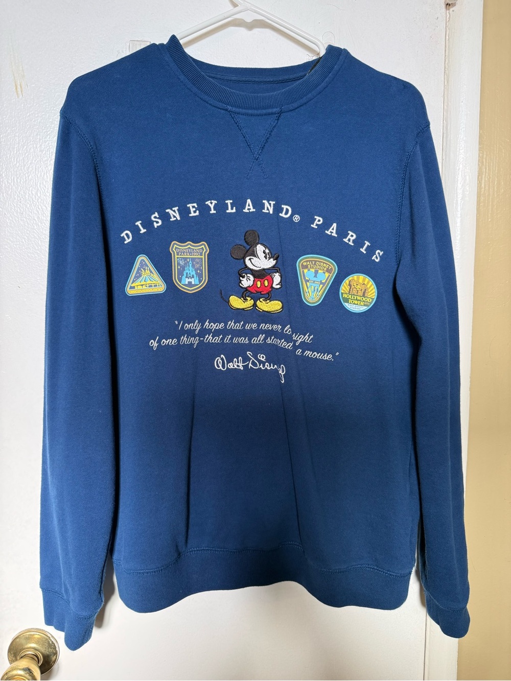 Disneyland Paris Blue Mickey Sweatshirt Unisrx size S
